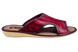 Женские открытые тапочки БЕЛСТА из красного текстиля с нанесением сублимации под эко кожу - 3