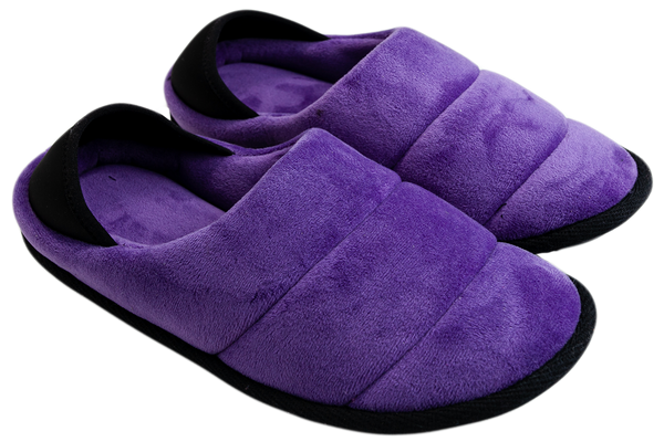 Женские закрытые тапочки БЕЛСТА из фиолетового велюра с закрытой пяточкой - 1