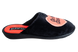 Женские тапочки БЕЛСТА из чёрного велюра украшены коралловым сердцем Do not disturb - 3