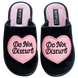 Женские тапочки БЕЛСТА из чёрного велюра украшены розовым сердцем Do not disturb - 2