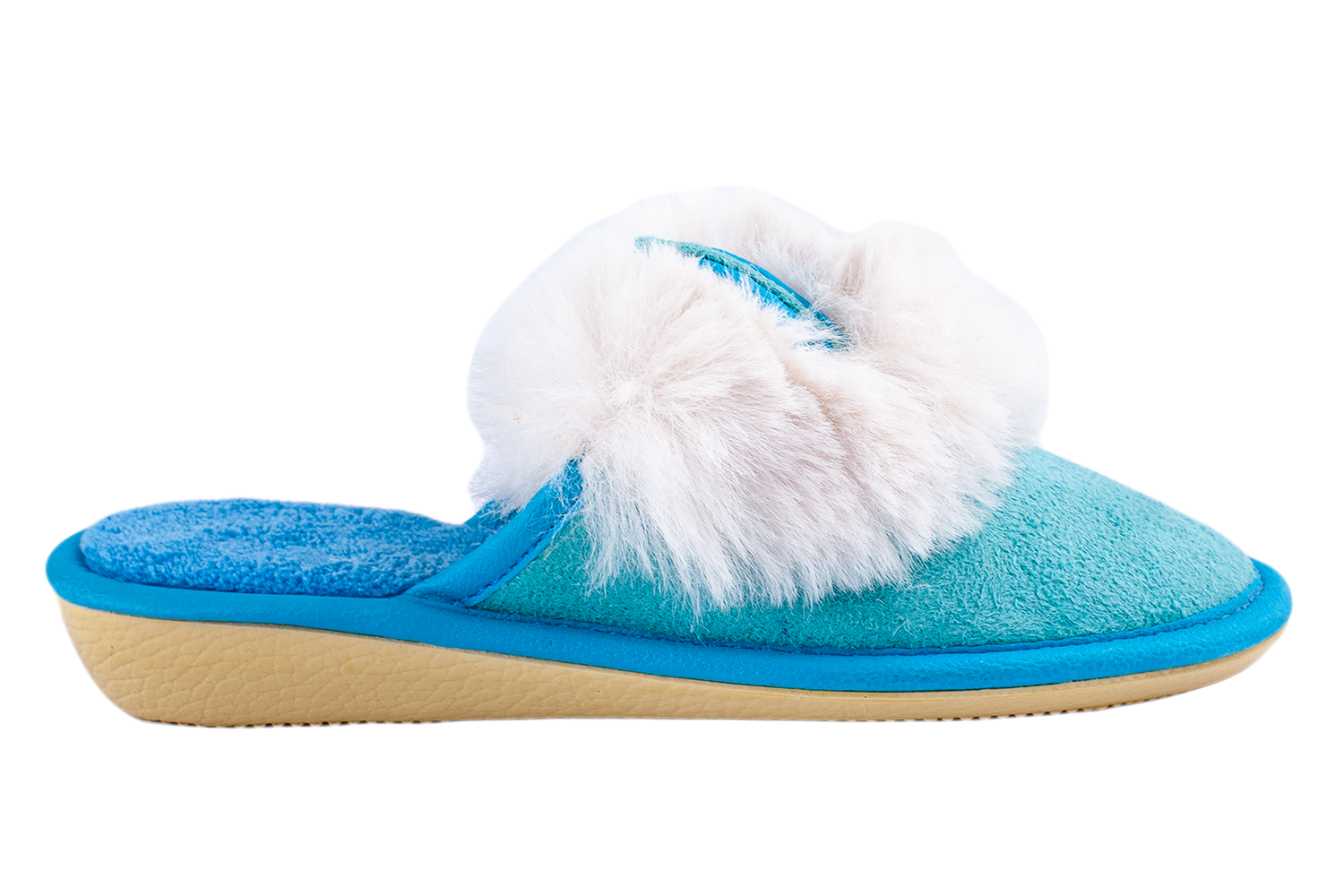 Children's slippers BELSTA suede, fur with ears - 3
