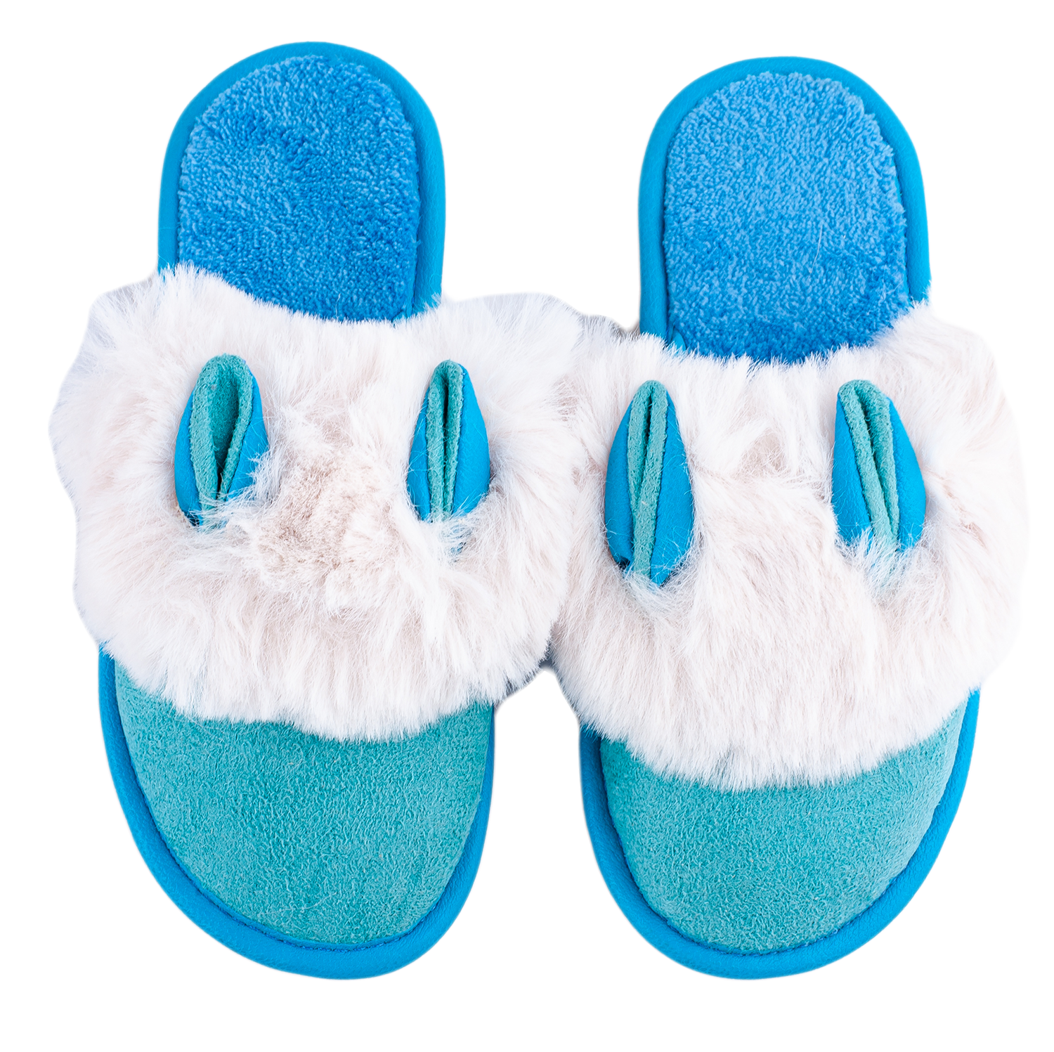 Children's slippers BELSTA suede, fur with ears - 2
