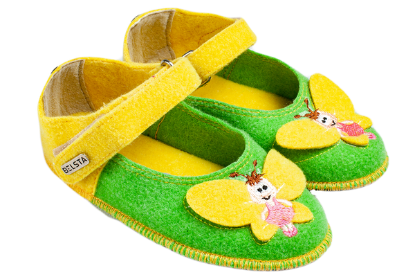 Children's sandals BELSTA of felt with applique - 1