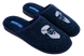 Мужские закрытые тапочки БЕЛСТА из синего войлока украшены вышивкой - 1
