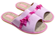 Женские открытые тапочки БЕЛСТА из вельвета сиреневого цвета украшены атласной фиолетовой лентой с бантиком - 1