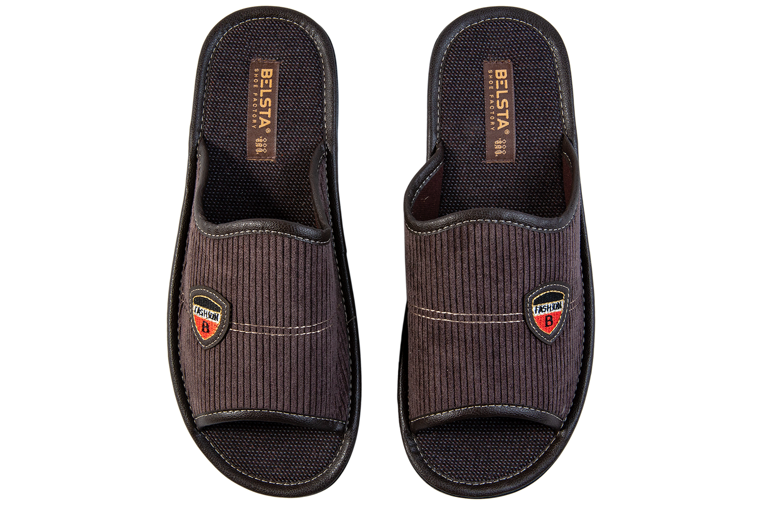 Men's open corduroy slippers by BELSTA - 2