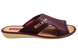 Женские открытые тапочки БЕЛСТА из эко кожи цвета бордо украшены вышивкой названия фабрики - 3