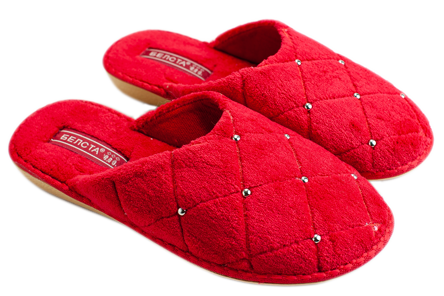 Women's closed terry slippers BELSTA - 1