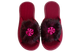 Детские открытые тапочки БЕЛСТА из текстиля цвета бордо украшены мехом - 3