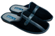 Мужские закрытые тапочки БЕЛСТА из синего велюра украшены вставками из эко кожи - 1