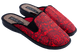 Женские закрытые тапочки БЕЛСТА из красного текстиля с чёрным узорным принтом - 1