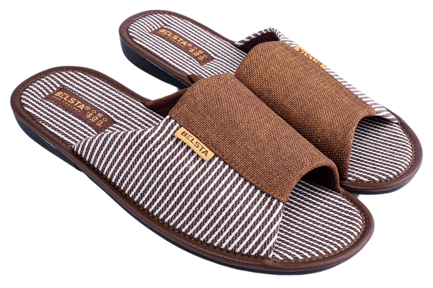 Men's open textile slippers BELSTA - 1