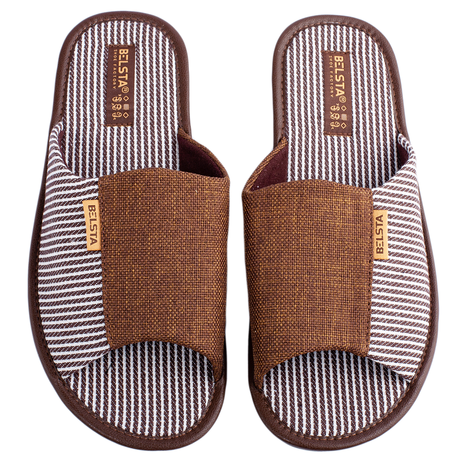 Men's open textile slippers BELSTA - 2