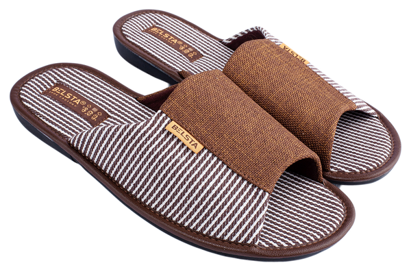 Men's open textile slippers BELSTA - 1