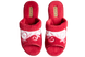 Женские открытые тапочки БЕЛСТА из красной махры украшены отворотом и узорной вышивкой - 2