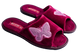 Женские тапочки БЕЛСТА из велюра цвета марсала украшены бабочкой - 1