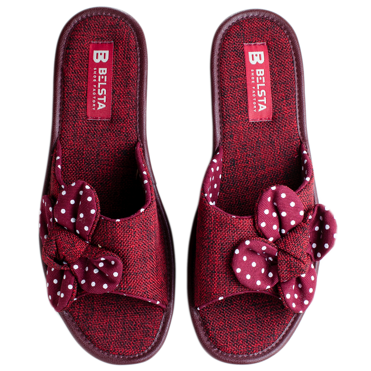Women's open textile slippers BELSTA with flower - 2