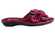 Women's open textile slippers BELSTA with flower - 3