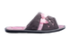 Женские открытые тапочки БЕЛСТА из велюра серого цвета украшены атласной светло - 3