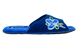 Женские открытые тапочки БЕЛСТА из синего войлока украшены синим цветочком - 3