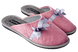 Женские закрытые тапочки БЕЛСТА из вельвета цвета пудры украшены серым атласным бантиком - 1