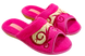 Женские открытые тапочки БЕЛСТА из розовой махры украшены отворотом и узорной вышивкой - 1