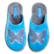 Жіночі закриті капці БЕЛСТА з велюру блакитного кольору прикрашені метеликом - 2