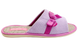 Женские открытые тапочки БЕЛСТА из вельвета сиреневого цвета украшены атласной фиолетовой лентой с бантиком - 3