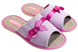 Женские открытые тапочки БЕЛСТА из вельвета сиреневого цвета украшены атласной фиолетовой лентой с бантиком - 1