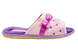 Женские открытые тапочки БЕЛСТА из велюра розового цвета украшены атласным бантиком - 3