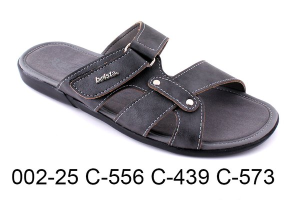BELSTA eco leather slippers for men with velcro - 1