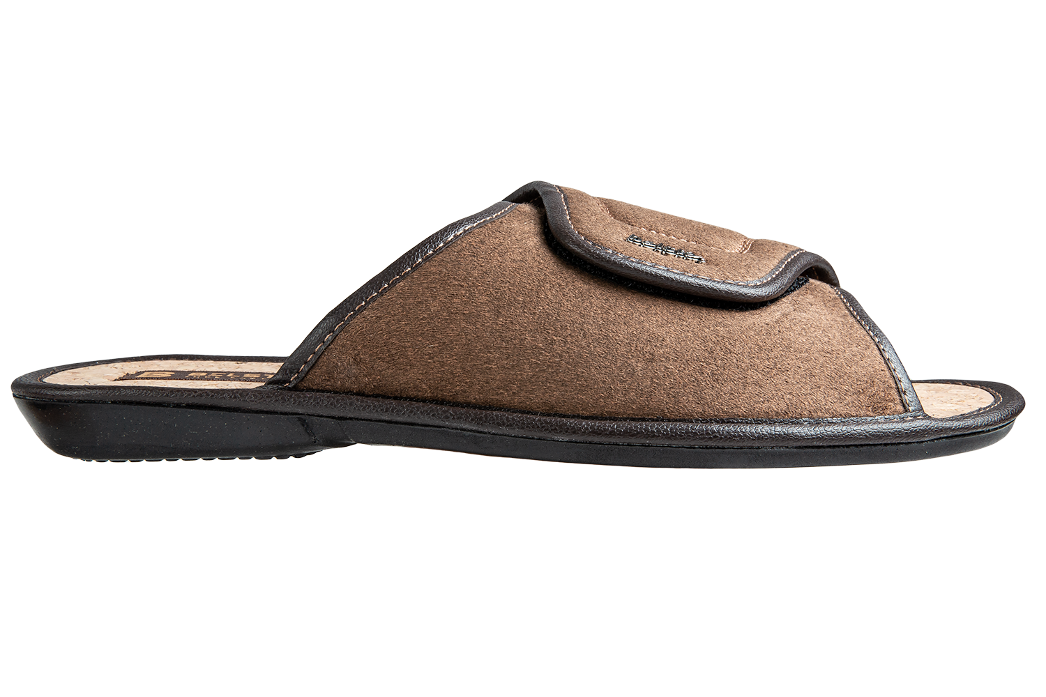 Men's slippers BELSTA suede with velcro - 3