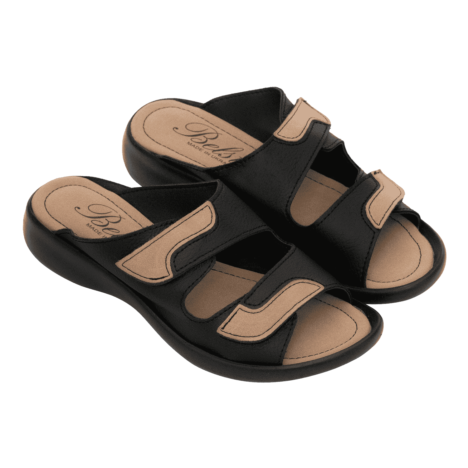 Women`s summer sandals with Velcro by BELSTA-36