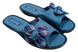 Женские открытые тапочки БЕЛСТА из синего текстиля украшены сине - 1