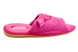 Женские открытые тапочки БЕЛСТА из розовой махры украшены бантиком - 3
