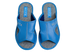 Женские открытые тапочки БЕЛСТА из эко кожи голубого цвета украшены вышивкой названия фабрики - 2