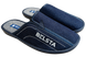 Мужские закрытые тапочки БЕЛСТА из синего стёганного джинса - 1