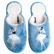 Жіночі закриті капці БЕЛСТА з блакитного велюру прикрашені вишивкою Балерини - 2