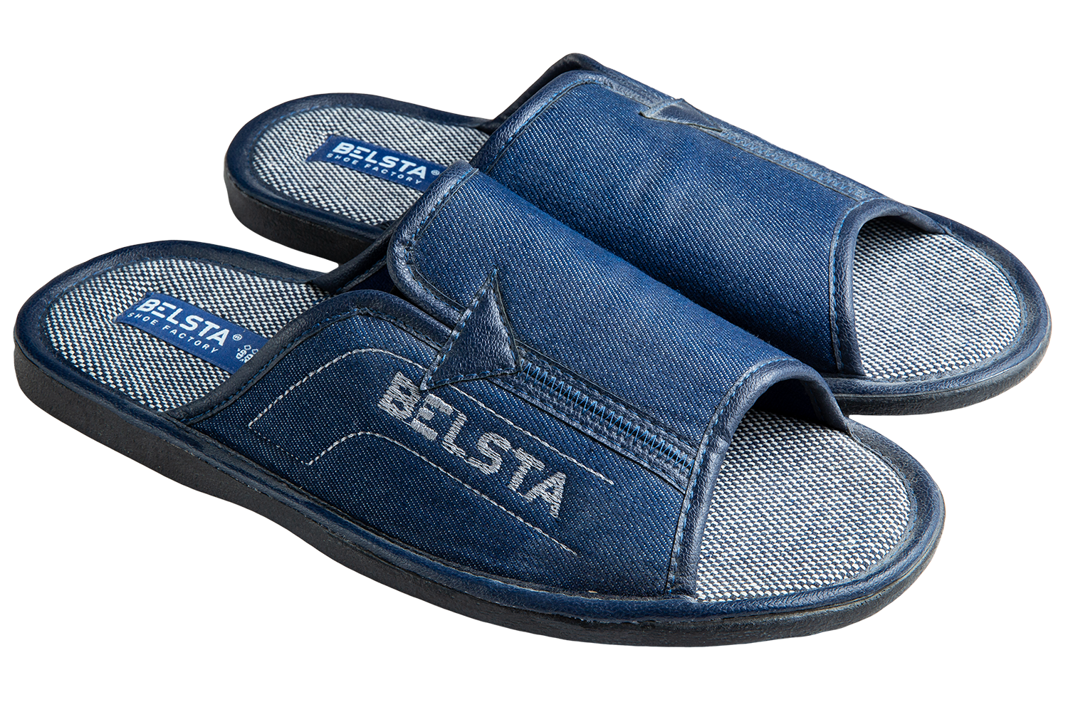 Подростковые тапочки БЕЛСТА из джинса - 1