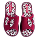 Женские открытые тапочки БЕЛСТА из текстиля цвета бордо украшены бантом - 2