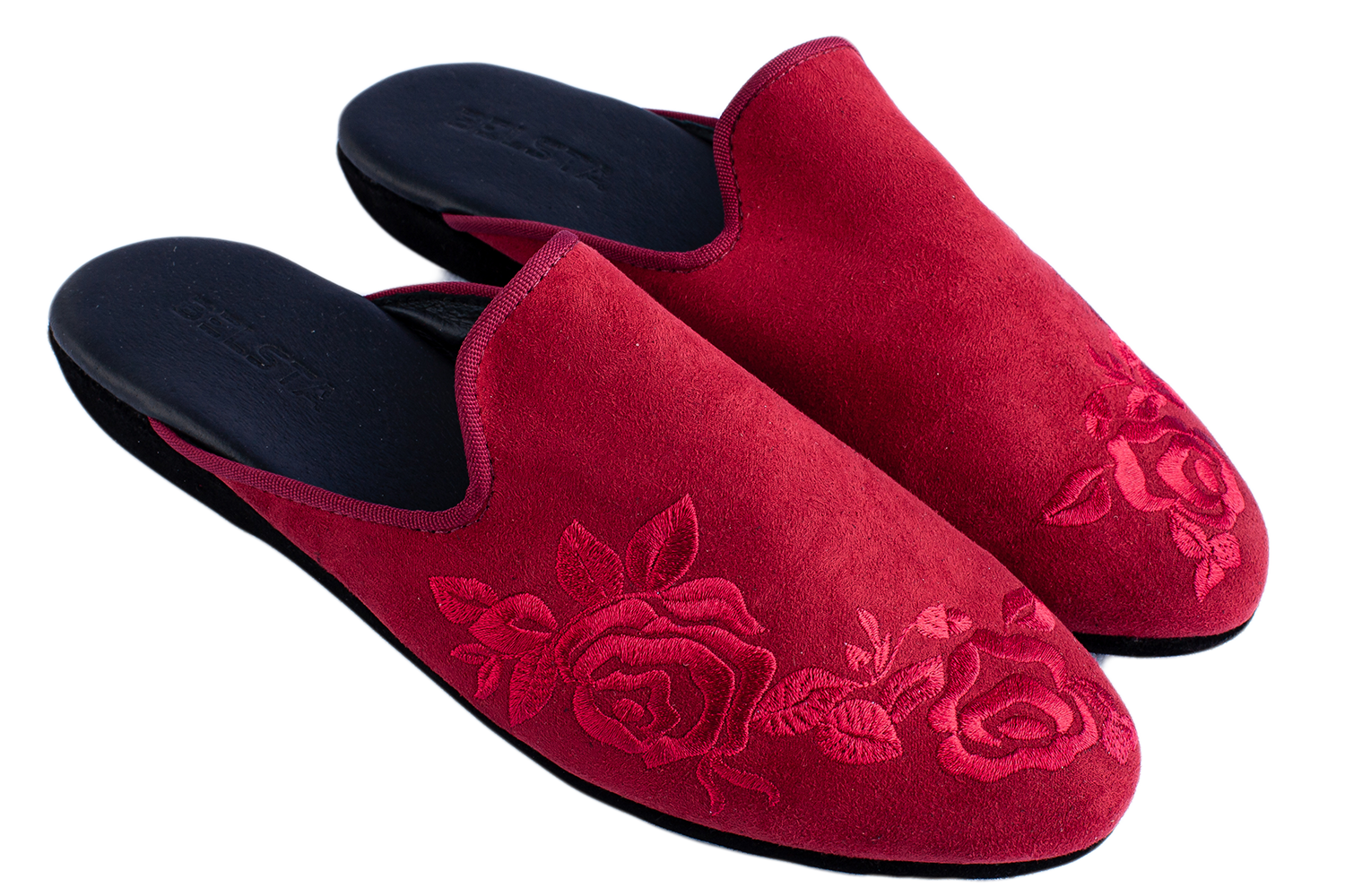 Women's home slippers BELSTA of natural suede - 1