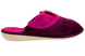 Женские закрытые тапочки БЕЛСТА из велюра цвета марсала украшены розовым отворотом из махры и бантиком - 3