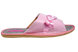 Женские открытые тапочки БЕЛСТА из розового вельвета с атласным бантиком - 3