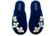 Женские закрытые тапочки БЕЛСТА из синего войлока украшены аппликацией цветочков и вышивкой - 2