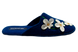 Жіночі закриті капці БЕЛСТА з синьої повсті прикрашені аплікацією квіточок і вишивкою - 3
