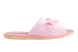 Женские открытые тапочки БЕЛСТА из розового вельвета с атласным бантиком - 3