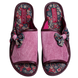 Женские открытые тапочки БЕЛСТА из текстиля с принтом и вставкой из вельвета сиреневого цвета - 2