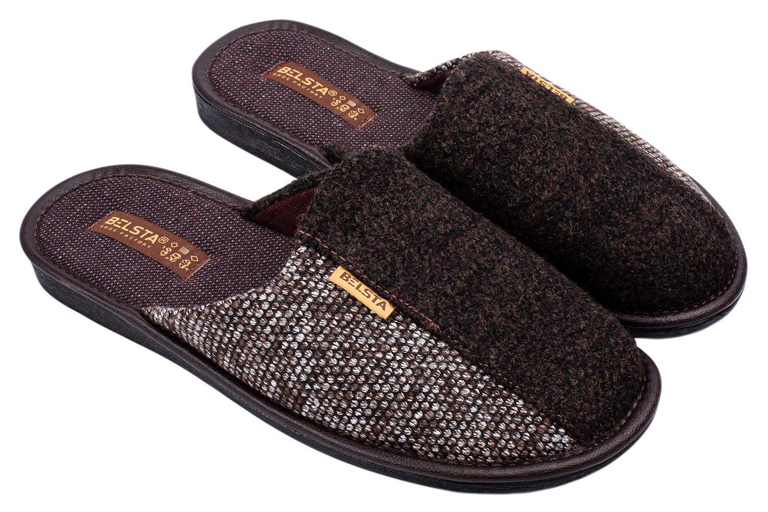 Men's slippers BELSTA of thin wool - 1