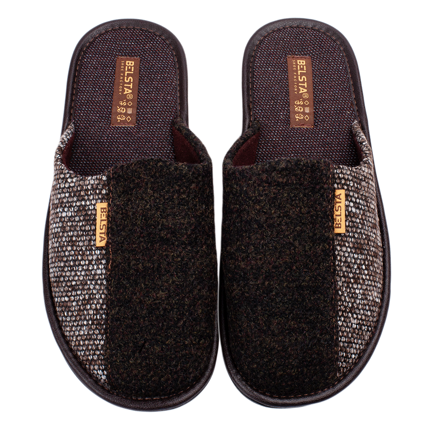 Men's slippers BELSTA of thin wool - 2